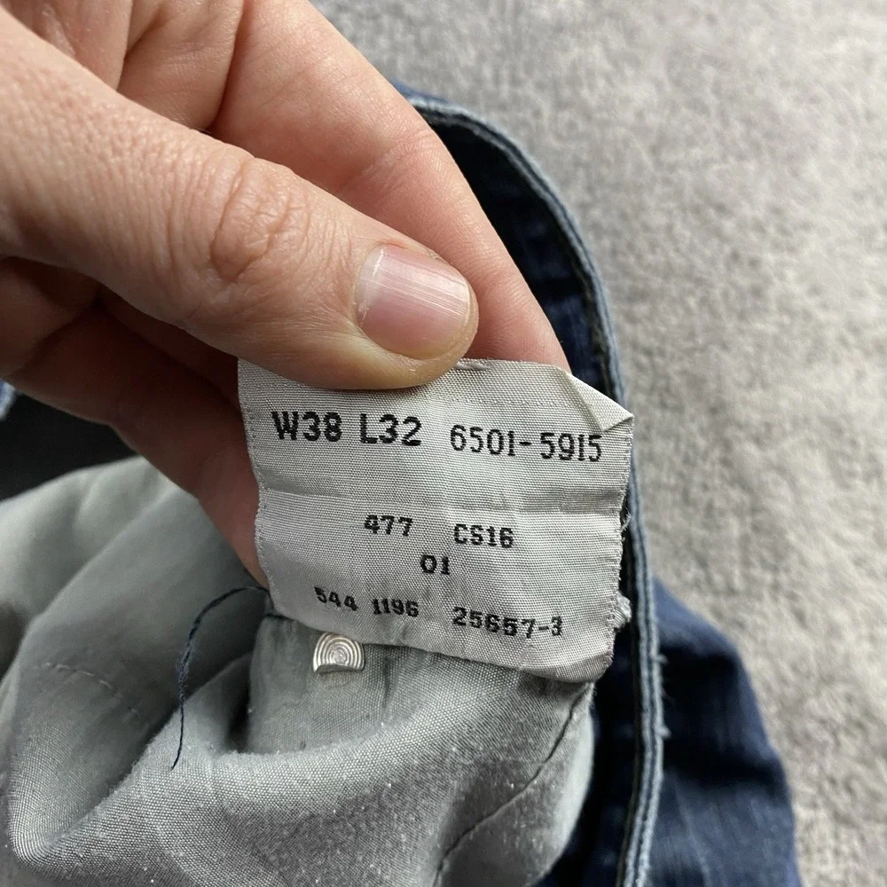 Vintage Levis 523 Straight Leg Jeans Mens 38X32 Blue Medium Wash USA 100% Cotton